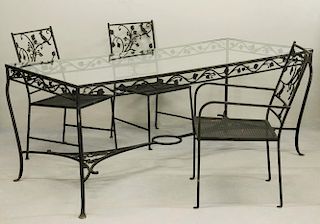IRON PATIO DINING SET OF TABLE & (6) CHAIRS