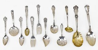 COLLECTION OF STERLING SILVER SERVING ITEMS
