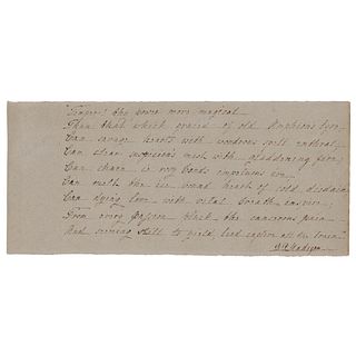 Dolley Madison Autograph Poem Signed