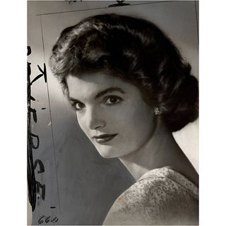 Jacqueline Kennedy Original Wire Photograph by Edith Glogau