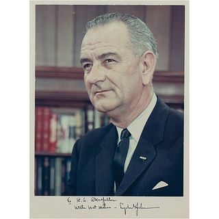 Lyndon B. Johnson Signed Oversized Photograph