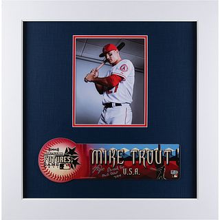 Mike Trout Signed 2011 All-Star Futures Game Locker Tag Name Plate