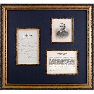 Rutherford B. Hayes Autograph Letter Signed on Arthur St. Clair