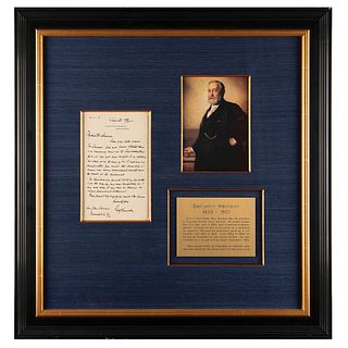 Benjamin Harrison Autograph Letter Signed as President on Army Appointments