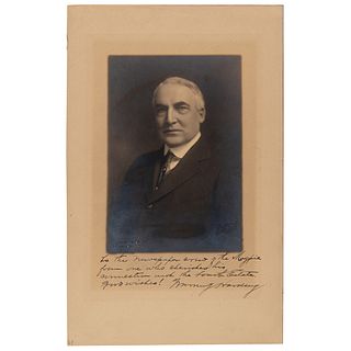 Warren G. Harding Signed Photograph by the Harris &amp; Ewing Studio