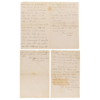 Grover Cleveland (3) Autograph Letters Signed as President