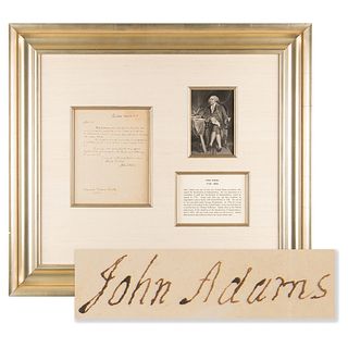 John Adams Autograph Letter Signed to a Reverend, Acknowledging His "Love of Country"