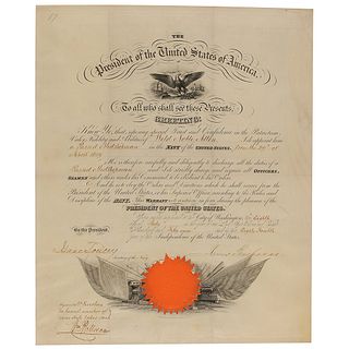 James Buchanan Naval Document Signed as President