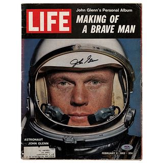 John Glenn Signed Life Magazine