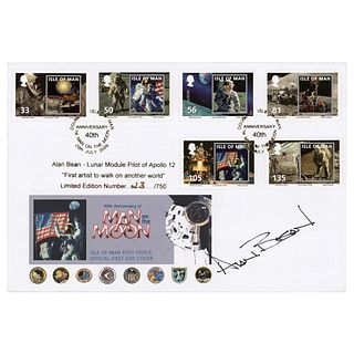 Alan Bean Signed Limited Edition &#39;40th Anniversary Man on the Moon&#39; FDC