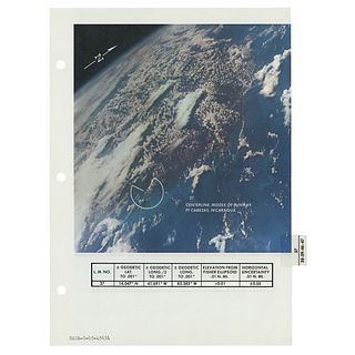Apollo 9 Photo Map Checklist Page [Attested as Flown by Richard Garner]