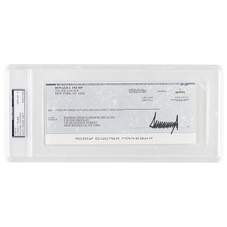 Donald Trump Signed Check - PSA GEM MINT 10