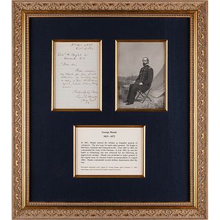 George G. Meade Civil War-Dated Autograph Letter Signed on "Genl. McClellan&#39;s Report"