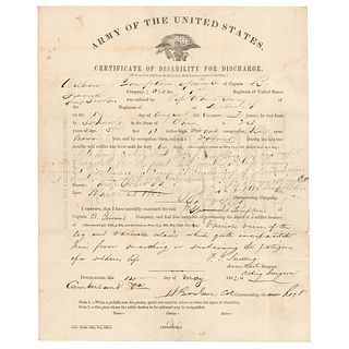 Hiram Berdan Civil War-Dated Document Signed
