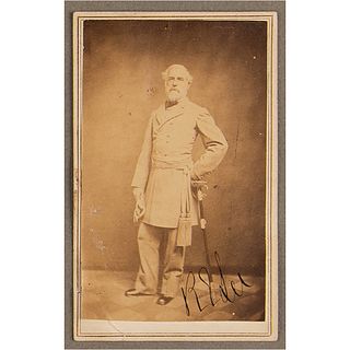 Robert E. Lee Signed Photograph - Rare Full-Length Pose Dated to the Civil War