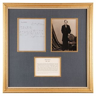 Jefferson Davis Civil War-Dated Letter Signed