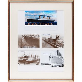 Titanic Survivors (4) Signed Photographs: Beatrice Sandstrom, Edith Haisman, and Bertram Vere and Millvina Dean