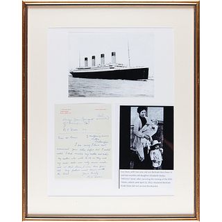 Titanic: Handwritten Letter from Bertram Vere Dean, Signed by His Mother and Sister, Eva Georgette and Millvina Dean