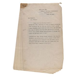 Titanic: Packet of (6) &#39;Obstruction to Navigation&#39; Reports - Detailing Obstacles Deemed Detrimental to the Safe Passage of the Titanic