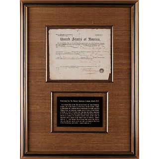Seaman&#39;s Protection Certificate for an African-American Sailor