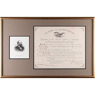 James A. Garfield Document Signed as President