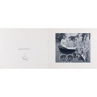 Prince Philip Signed Christmas Card (1965)