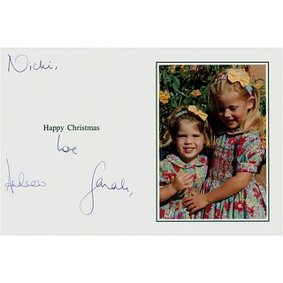 Prince Andrew and Sarah, Duchess of York Signed Christmas Card