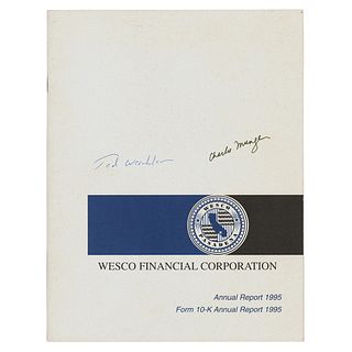 Charles Munger Signed Annual Report