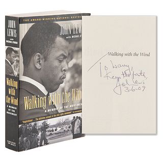 John Lewis Signed Book - Walking with the Wind