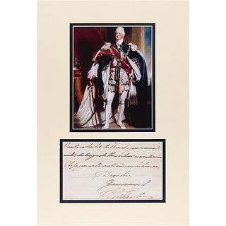 King William IV Partial Autograph Letter Signed