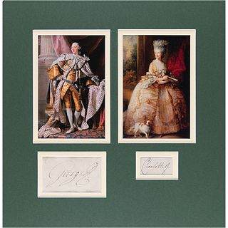 King George III and Charlotte of Mecklenburg-Strelitz Signatures