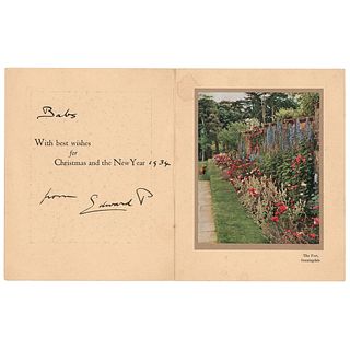 King Edward VIII Signed Christmas Card (1933)