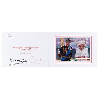 King Charles III and Camilla, Queen Consort Signed Christmas Card