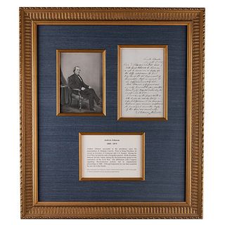 Andrew Johnson Civil War-Dated Autograph Letter Signed on a Colonel&#39;s Appointment