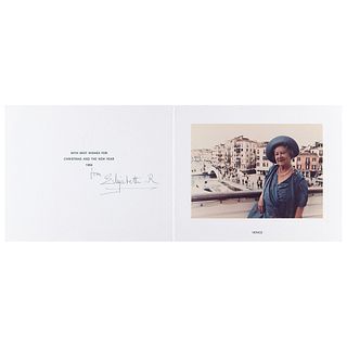 Elizabeth, Queen Mother Signed Christmas Card (1984)