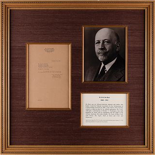 W. E. B. Du Bois Typed Letter Signed