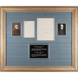 Andrew Carnegie and Henry Clay Frick (2) Typed Letters Signed