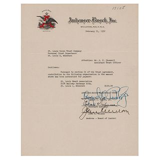 Anheuser-Busch Document Signed
