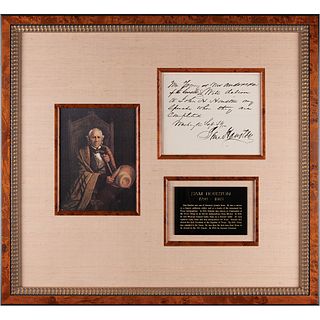 Sam Houston Autograph Letter Signed