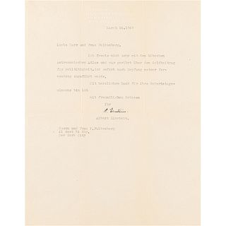 Albert Einstein Typed Letter Signed, Sending Thanks for an "Astronomic Atlas"