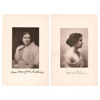 Helen Keller and Anne Sullivan Signed Photographs