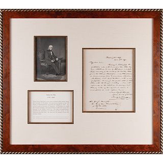 James K. Polk Autograph Letter Signed as President, Mentioning Jefferson Davis and Mississippi&#39;s Foreign Debt
