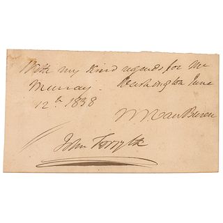 Martin Van Buren Signature as President