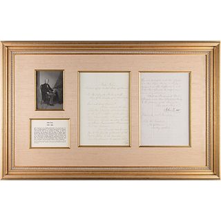 John Tyler Letter Signed as President on the "Birth of a Princess"