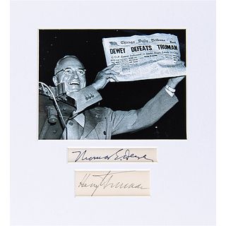Harry S. Truman and Thomas E. Dewey Signatures