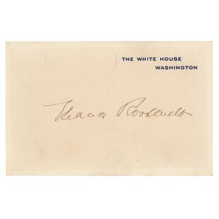 Eleanor Roosevelt Signed White House Card