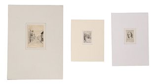 (3) CONSTANCE FORSYTH (TX, 1903-1987) DRYPOINT ETCHINGS