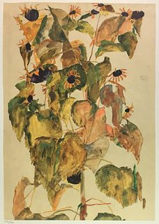 Egon Schiele (After) - Sunflowers