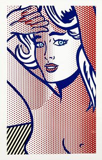 Roy Lichtenstein - Nude with Blue Hair State I