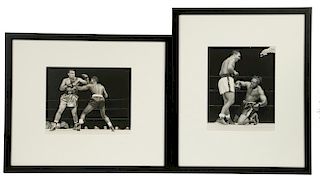 (2) B&W PHOTOS OF BOXING